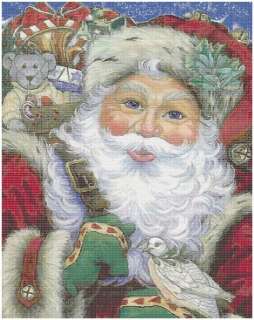 GENTLE SANTA CLAUS COUNTED CROSS STITCH PATTERN  
