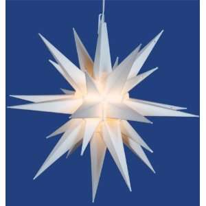    Lighted White Moravian Star Hanging Christmas Light