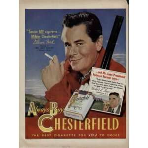  GLENN FORD .. 1949 Chesterfield Cigarettes Ad, A3142 