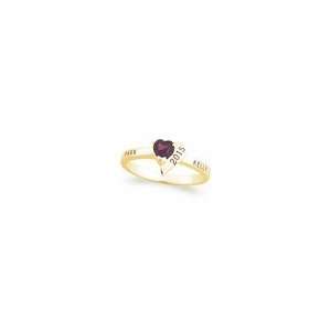   ZALES 18K Gold Plate Birthstone Heart Class Ring class rings Jewelry