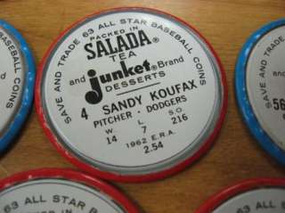 SC1) 1963 SALADA Coin Complete Set Mickey Mantle Clemente Koufax AAron 