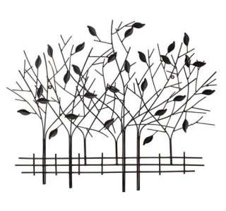 NEW 28.25W TREES WITH FENCE METAL WALL ART POP SELLER  