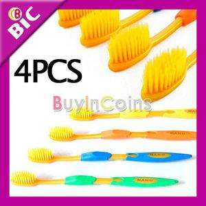 4Pcs Colorful Nano Dental Care Premium Toothbrush Set  