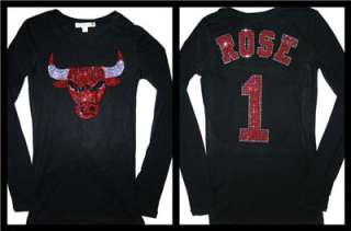 Chicago Bulls Derrick Rose Bling Jersey Tank Top Tee  