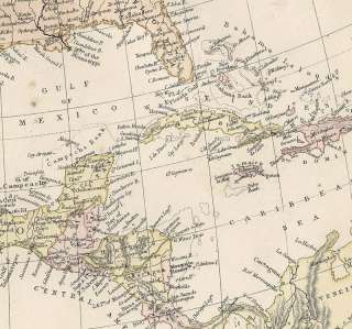 Rare Antique Blackie 1882 Atlas Map of NORTH AMERICA  