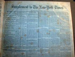   War newspaper SHERMANS MARCH THROUGH GEORGIA NY Times LONG & DETAILED