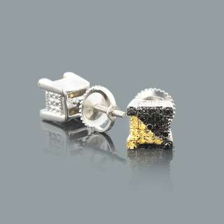more items black yellow diamond earrings 0 35ct sterling silver