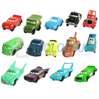 14PCS Disney Pixar Cars Figures Toy Set Lightning McQueen Sally Mater 