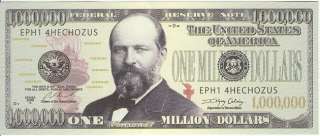 Million Dollar Bill, James A. Garfield series 2008  