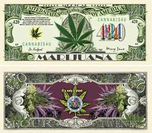 420 Medical Marijuana Dollars Bill Notes Lot of 25  