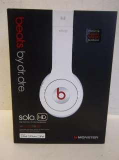 Monster Beats Solo MH BTS ON SOHD WH CT Headphones ControlTalk White 