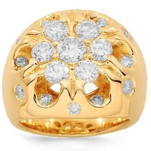   Gold Mens Custom Diamond Pinky Ring 2.00 Ctw Avianne & Co Jewelry