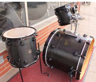 DW Drum Workshop Satin Oil Shell Pack Black Satin Oil Drum Set Black 