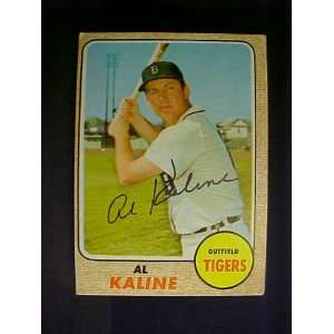  Al Kaline Detroit Tigers #240 1968 Topps Signed Baseball 