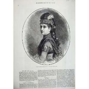  1879 Madame Adelina Patti Aida Royal Italian Opera Art 