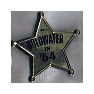 Barry Goldwater 1964 Pinback Gold Star