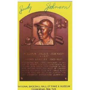  William judy Johnson Autographed Hall Of Fame Plaque 