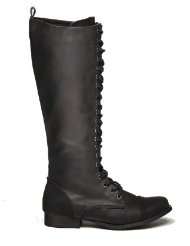 Chelsea Crew Canyon Lace Up Knee High Boot   Black
