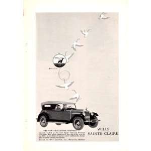 1926 Ad Wills Sainte Claire Gray Goose Traveler Original Antique Car 
