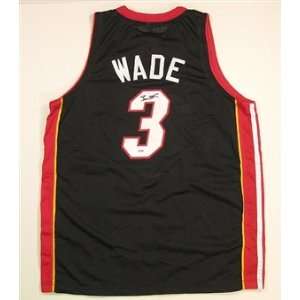 Dwyane Wade Autographed Miami Heat Black Basketball Jersey Psa
