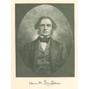    1886 Print Poet Henry Wadsworth Longfellow 