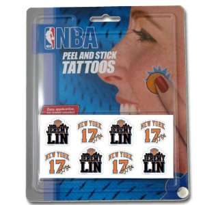Jeremy Lin New York Knicks 8 Piece Peel and Stick Tattoos