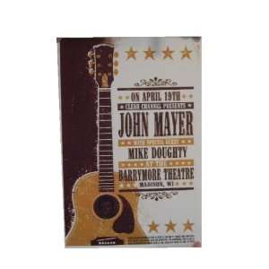 John Mayer Poster Concert Gig Madison Handbill