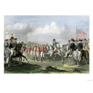 Surrender of the British Army under Lord Cornwallis at Yorktown, c 