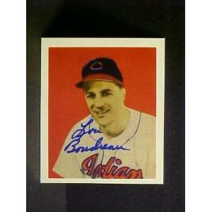 Lou Boudreau Cleveland Indians #11 1949 Bowman Reprint Signed Baseball 