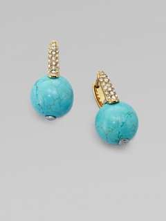 Michael Kors   Stone Accented Turquoise Ball Earrings