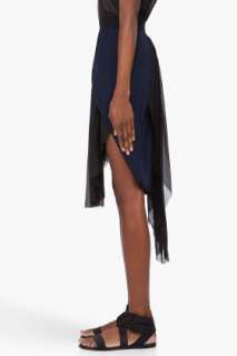 Damir Doma Black & Blue Overlap Skirt for women  