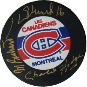 Maurice Richard Signed Hockey Puck   H. Hodge Canadians JSA #G49143 