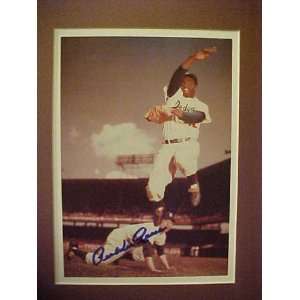 Pee Wee Reese Brooklyn Dodgers Autographed 11 X 14 Professionally 