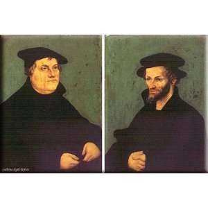  Portraits of Martin Luther and Philipp Melanchthon 16x11 