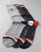 Psycho Bunny Rep Stripe Socks   Neiman Marcus