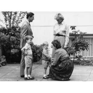 Prince Charles and Princess Diana with Prince William and Prince Harry 