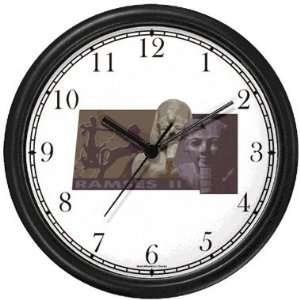 Ramses II   Chariot in Background   Egyptian Theme Wall Clock by 