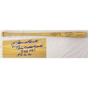 Ron Santo Autographed/Hand Signed 60s Style Adirondack Bat w/3 