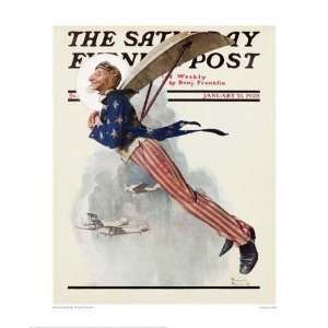  Norman Rockwell   Flying Uncle Sam Giclee