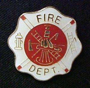 Maltese Cross Fire Department Fireman Lapel Pin Tac New  