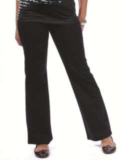  JAPANESE WEEKEND MATERNITY VERSATILE BLACK PANTS Casual Stretch Twill