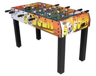 PROMOTIONAL FOOSBALL TABLE with FUN SOCCER GRAPHICS ~ GREAT FOR KIDS 