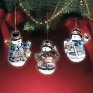 Thomas Kinkade Winter Wonderland Ornaments (Set of 3)