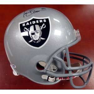 Tim Brown Autographed Oakland Raiders Full Size Replica Helmet PSA/DNA