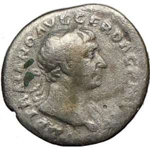  TRAJAN 105AD Ancient Authentic Genuine Silver Roman Coin 