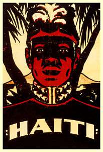 Vintage Haiti Poster, Haitian Travel Poster, Caribbean  
