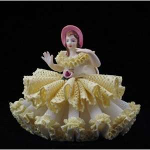    Lady in Waiting German Dresden Lace Figurine
