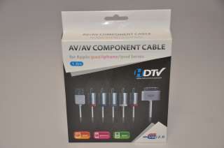 NEW USB Data Charging AV Cable to HD Television for All iPod iPhone 