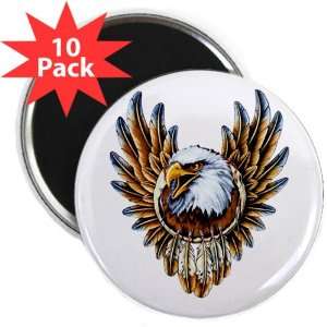  2.25 Magnet (10 Pack) Bald Eagle with Feathers 