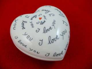 Spiral I Love You Heart Trinket box Limoges Chamart France New Old 
